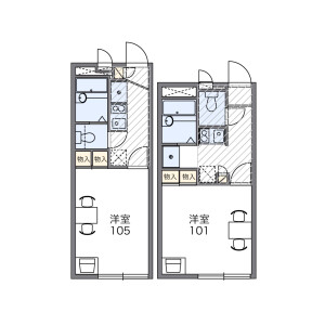 1K 아파트 in Matsumoto - Saitama-shi Minami-ku Floorplan
