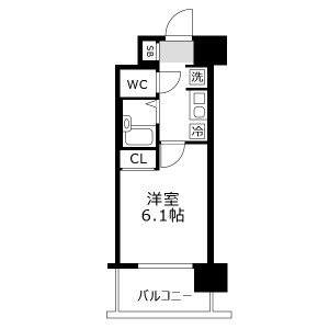1K Mansion in Higashinodamachi - Osaka-shi Miyakojima-ku Floorplan