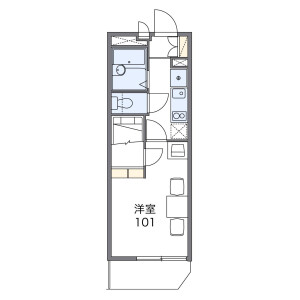 1K Mansion in Omorihigashi - Ota-ku Floorplan