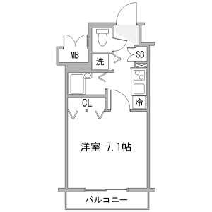 1K Mansion in Kandatacho - Chiyoda-ku Floorplan
