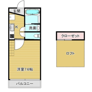1K Mansion in Kotobukicho - Suita-shi Floorplan
