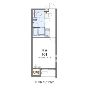 1K Apartment in Senoshitamachi - Kurume-shi Floorplan