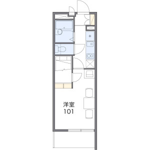 1K Mansion in Ushidatecho - Nagoya-shi Nakagawa-ku Floorplan