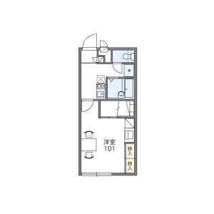 1K Mansion in Onogi - Nagoya-shi Nishi-ku Floorplan