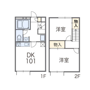 2DK Apartment in Hongo - Kashiwara-shi Floorplan