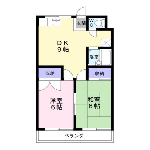 2DK Apartment in Shinozakimachi - Edogawa-ku Floorplan