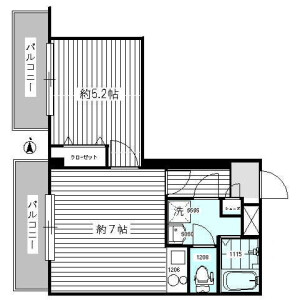 1DK Mansion in Eifuku - Suginami-ku Floorplan