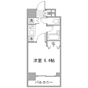 1K Mansion in Nishikicho - Tachikawa-shi Floorplan