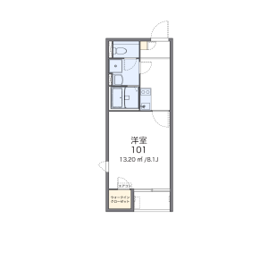 1K Apartment in Motocho - Sakado-shi Floorplan
