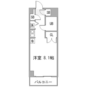 1R Mansion in Kamimaruko sannocho - Kawasaki-shi Nakahara-ku Floorplan