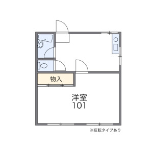1DK Apartment in Nishitsuga - Chiba-shi Wakaba-ku Floorplan