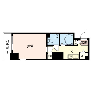 1K Mansion in Nihombashihoncho - Chuo-ku Floorplan