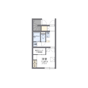 1K Apartment in Chuo - Ina-shi Floorplan