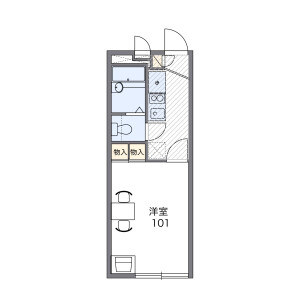1K Apartment in Gakuen naka - Nara-shi Floorplan