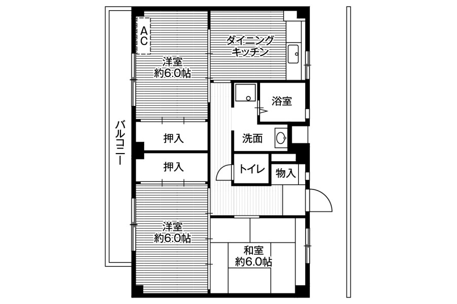 3DK Apartment to Rent in Yokohama-shi Seya-ku Floorplan