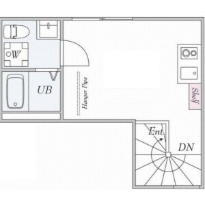 1R Apartment in Tairamachi - Meguro-ku Floorplan