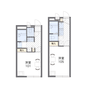 1K Apartment in Amanuma - Hiratsuka-shi Floorplan
