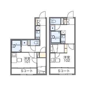 1K Apartment in Minami12-jonishi - Sapporo-shi Chuo-ku Floorplan
