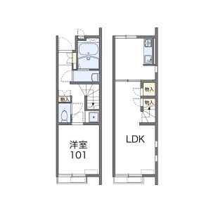 2DK Apartment in Kugutsumachi - Hekinan-shi Floorplan
