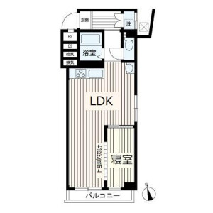 1LDK {building type} in Higashinakano - Nakano-ku Floorplan