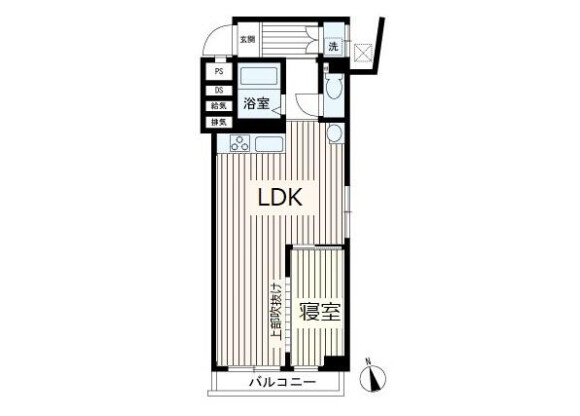 1LDK Apartment to Buy in Nakano-ku Floorplan