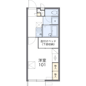 1K Apartment in Kawagecho isshiki - Tsu-shi Floorplan