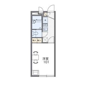 1K Apartment in Gonomiyacho - Kobe-shi Hyogo-ku Floorplan