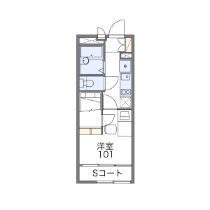 1K Apartment in Minamicho - Kokubunji-shi Floorplan
