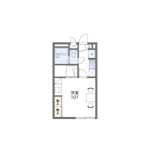 1K Apartment in Kurumamachi - Iwakuni-shi Floorplan
