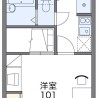 1K Apartment to Rent in Iwakuni-shi Floorplan