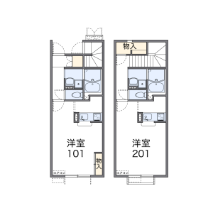 1K Apartment in Sunjiyata - Osaka-shi Higashisumiyoshi-ku Floorplan