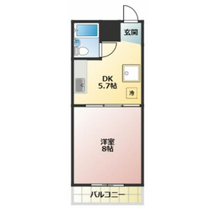1K Mansion in Higashi - Kunitachi-shi Floorplan