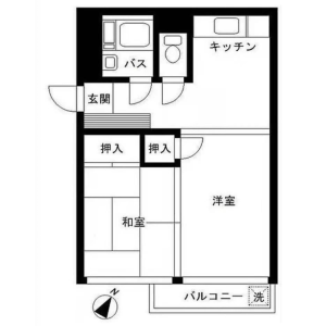 1DK Mansion in Motoazabu - Minato-ku Floorplan