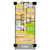 3SLDK Apartment to Rent in Osaka-shi Naniwa-ku Floorplan