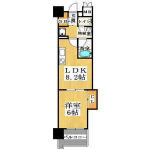 1LDK Mansion in Kawarayamachi - Osaka-shi Chuo-ku Floorplan