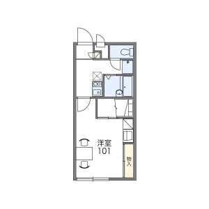 1K Apartment in Mikasamachi - Iwakuni-shi Floorplan