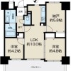 2SLDK Apartment to Buy in Osaka-shi Yodogawa-ku Floorplan