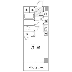 1R Mansion in Kamimaruko sannocho - Kawasaki-shi Nakahara-ku Floorplan