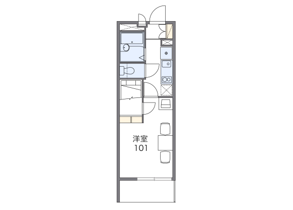 1K Apartment to Rent in Nagoya-shi Midori-ku Floorplan