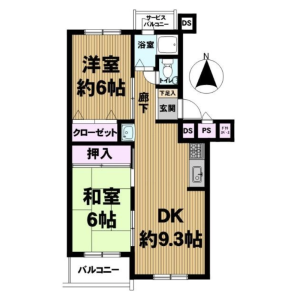 2LDK {building type} in Tomobuchicho - Osaka-shi Miyakojima-ku Floorplan