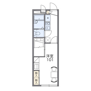 1K Apartment in Notame - Fukuoka-shi Minami-ku Floorplan