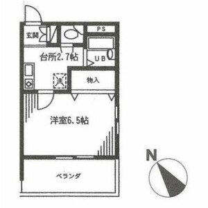 1K Mansion in Wakabayashi - Setagaya-ku Floorplan