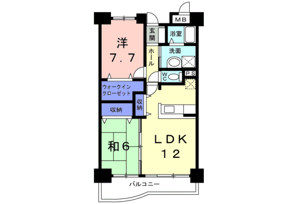 2LDK Apartment to Rent in Kawasaki-shi Takatsu-ku Floorplan