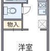 横滨市中区出租中的1K公寓 楼层布局