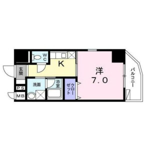 1K Mansion in Tamagawa - Setagaya-ku Floorplan