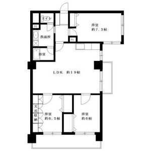3LDK Mansion in Ebisuminami - Shibuya-ku Floorplan