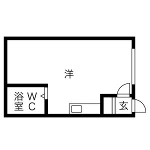 1R Apartment in Kasugacho - Tomakomai-shi Floorplan