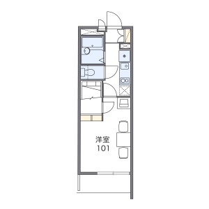 1K Mansion in Higashishimadacho - Okayama-shi Kita-ku Floorplan