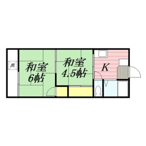 2K Mansion in Miyauchi - Kawasaki-shi Nakahara-ku Floorplan