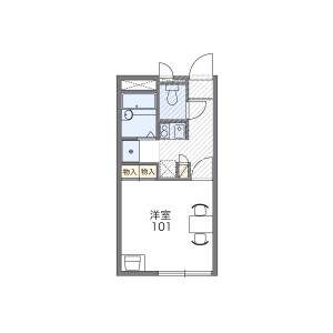 1K Apartment in Sakuracho - Hatogaya-shi Floorplan